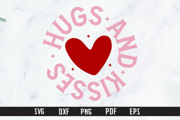 Hugs and Kisses Png, Retro Valentine s