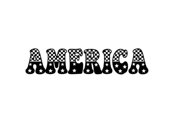 Retro America Flag Stars Checkered Embroidery Review