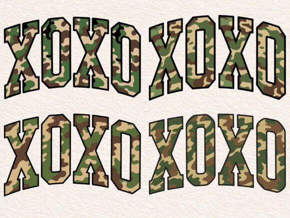 Retro Camo XOXO Valentines Design Review