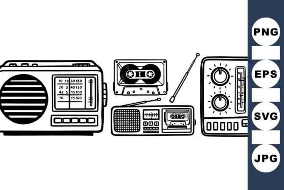 Retro Cassette Player Clipart Set Review