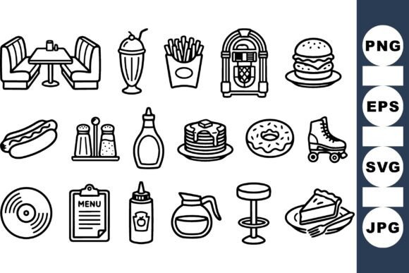 Retro Diner Icon Set Review