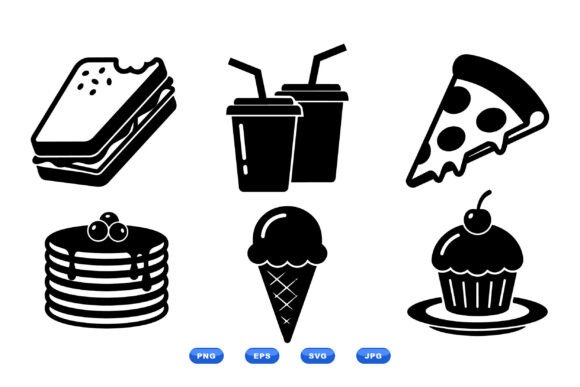 Retro Food Icon Clipart Set Review