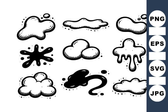 Retro Ink Splash Clipart Set Review