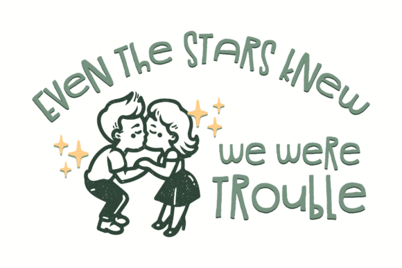 Retro Kissing Couple, Valentine Stars Review