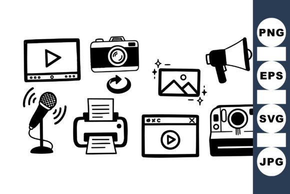Retro Media Icon Clipart Set Review