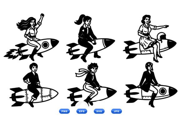 Retro Rocket Pinup Clipart Review