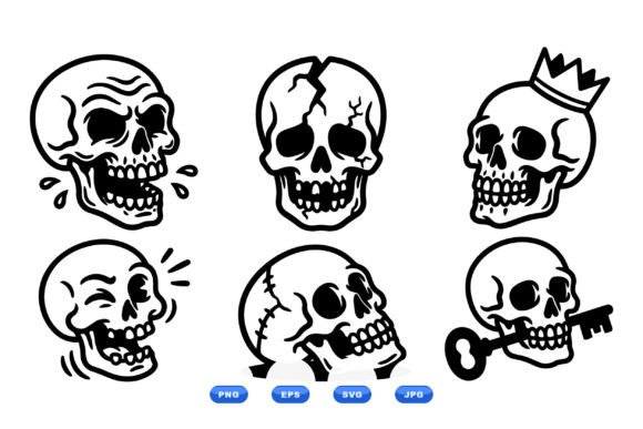 Retro Skull Clipart Collection Review