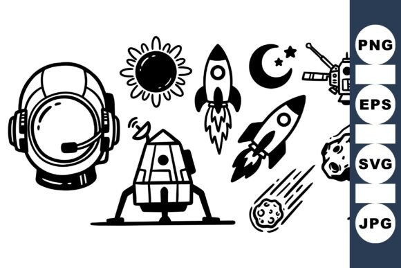 Retro Space Adventure Clipart Set Review