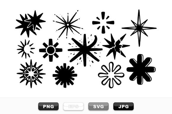Retro Starburst Clipart Set: A Designer’s Review for Embroidery