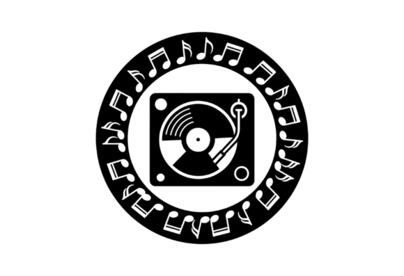 Retro Turntable Vinyl Record Music