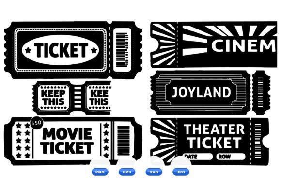 Vintage Movie Ticket Clipart SVG Review